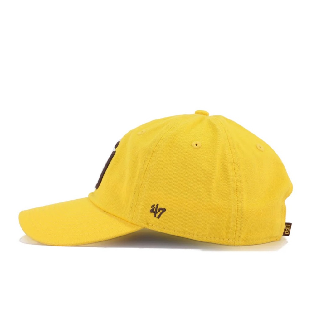 47 Clean Up San Diego Padres Hat Yellow Brown Relaxed Fit Embroidered - Picture 2 of 8